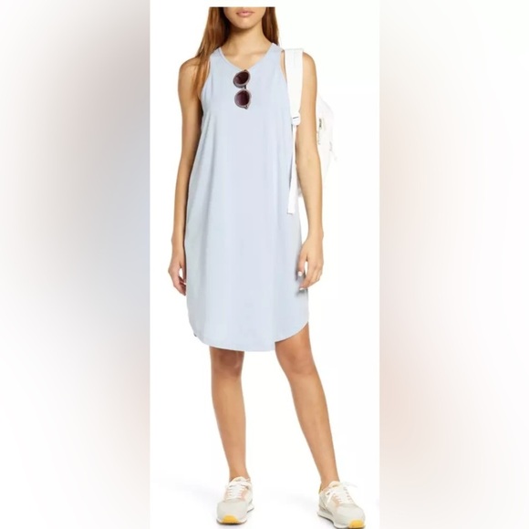 ZELLA  Sway Pima Cotton Blend Dress Sleeveless Size S - Light Blue. NWT $69 - Picture 1 of 10